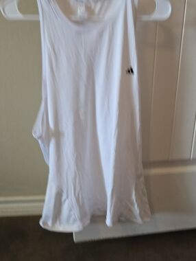 adidas White Performance Sleeveless Tank Top